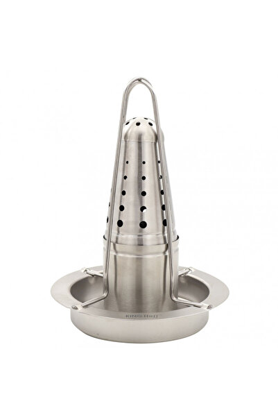 Kinghoff KH 1880 Grătar pentru pui, tavă pentru grăsime și condimente, 23x18 cm, oțel inoxidabil