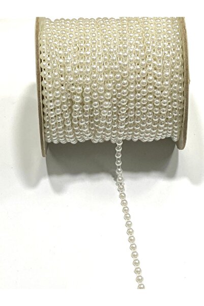 karantuhafiye Стрічка Перлина / Півперлина Стрічка 3 мм / 22 метри Біла