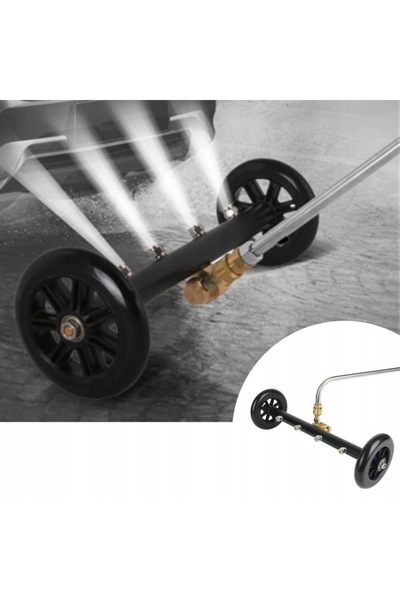 zola Chassis washing device, 4 nozzles 60°, lances 40.5 cm and 33 cm, stainless steel/aluminum