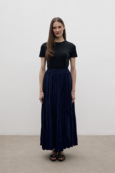 mervis Fusta lungă plisată din țesătură Crinkle 1598 pentru femei