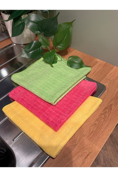 FİBERFORCE MİKROFİBER KARELİ MUTFAK BEZİ 3'LÜ 40X40