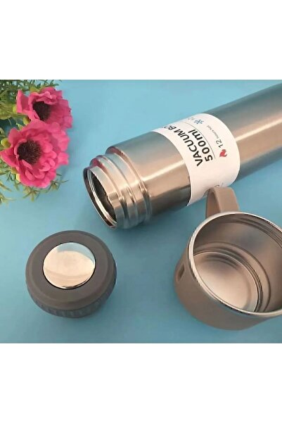 GiralStore Coffee Thermos 500ml Set with 3 Cups A+ Quality Steel Tea Thermos Men's Thermos with Gift Bag