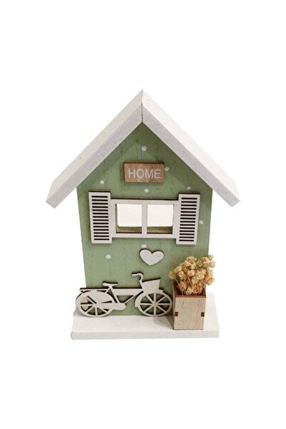 Generic تحفة خشبية على شكل بيت و أزهار (الأبعاد: 14 سم*3 سم*19 سم) – لمسة من الأناقة والبهجة لديكور منزلك