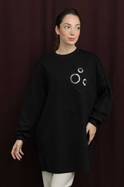 Puane Women's Pocket Embroidered Detailed Tunic 10727