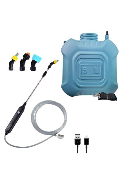 SIKS Aspersor electric, pompă electrică de aspersoare cu presiune, tijă telescopică reglabilă, capacitate 5l