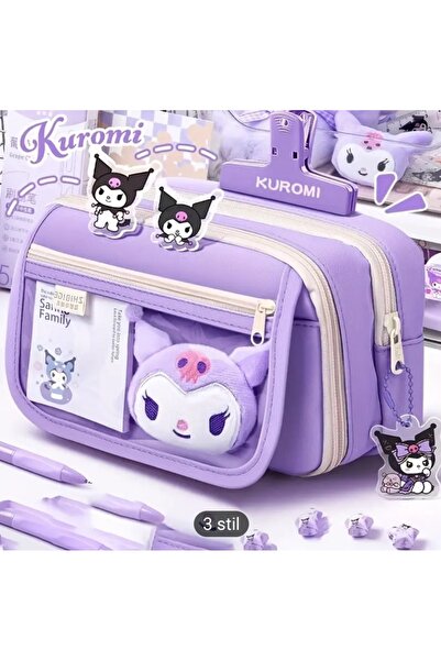 SANRIO KUROMI PELUS AKSESUARLI KALEMLİK KALEM KUTU