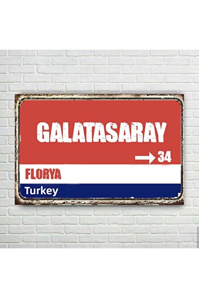 Tooall Πινακίδα Γαλατασαράι Ρετρό Τραπέζι MDF