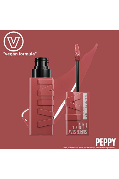 Maybelline New York Super Stay Vinyl Ink Liquid Glossy Lipstick 115 Peppy