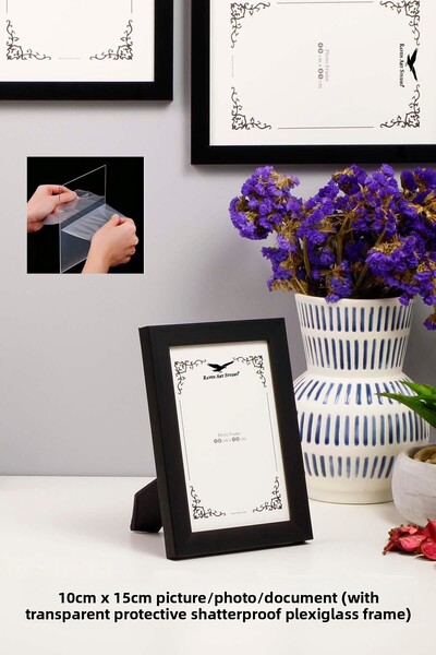 Raven Art Studio Ermitaj 10cm x 15cm Poza Fotografie Document Poster Ramă pentru documente din plexiglas protejat, rezistent la spargere