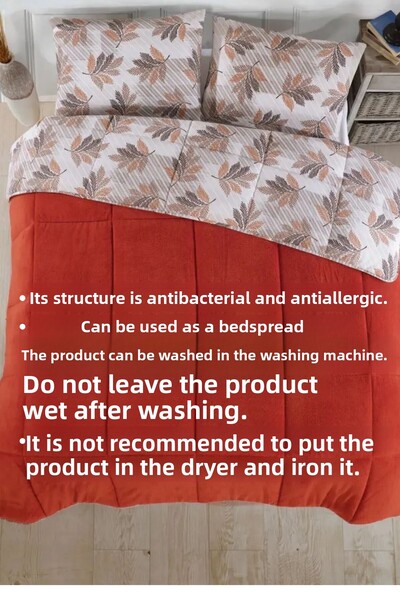 LilaMOON Double Luxury Welsoft Quilt (Double-Sided + 2 Pillowcases)