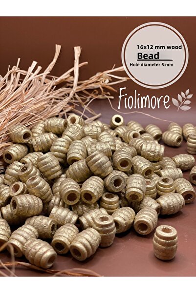 Fiolimore 16x12 mm, galben auriu, mărgele de lemn ovală, mărgele de lemn, man...