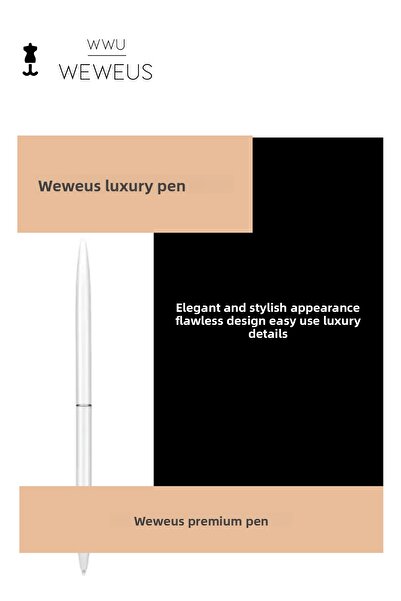 Weweus White Plain Luxury Ballpoint Pen