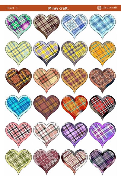MirayDesign 1 autocolant tematic inimă de 12*17 cm/pentru albume de însemnări...