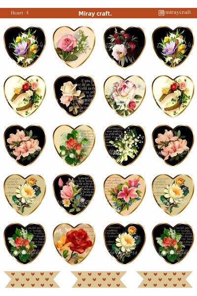 MirayDesign 1 autocolant tematic inimă de 12*17 cm/pentru albume de însemnări...