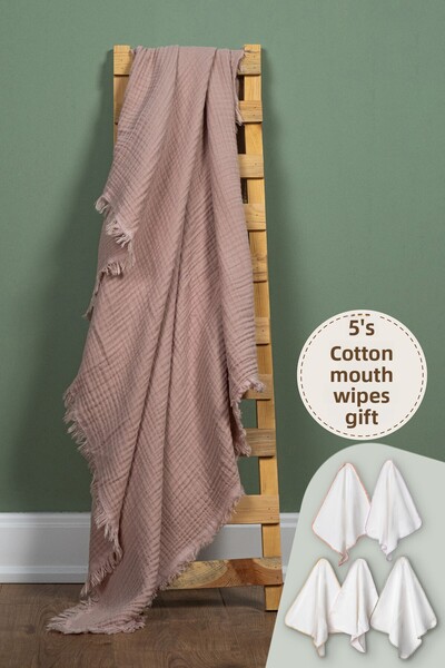 Lamonde 100X110 cm 4 Layer 100% Cotton Children's Muslin Blanket