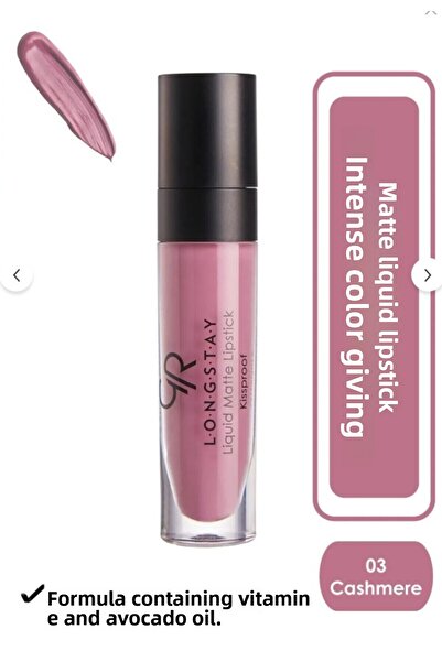 Golden Rose أحمر شفاه سائل مطفي لونج ستاي رقم 03 كاشمير روز - ليكيت مات روج