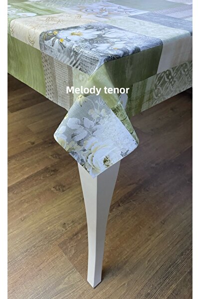 Sercan Fiber Backing White Poppy Pattern Non-Slip Wipeable Pvc Oilcloth Table...