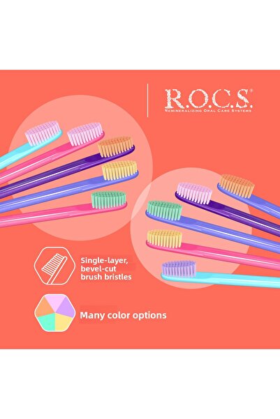 R.O.C.S. Passions Toothbrush Tender-pink Handle-pink Bristle