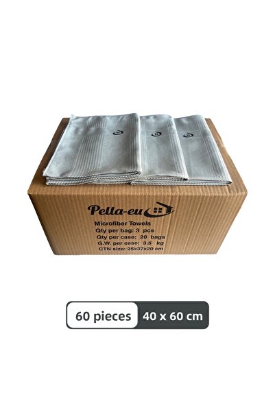 PELLA-EU Pânză din microfibră pentru sticlă Pânză de curățare generală Bucătărie Suprafață baie 60 buc Gri 40x60cm