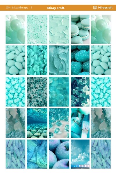 MirayDesign 1 autocolant tematic cu cer și peisaj de 12*17 cm pentru album de...