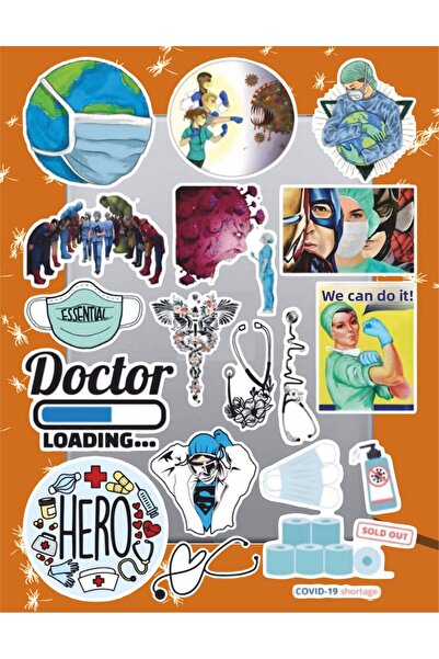 Hediyeni Al مجموعة ملصقات طبية |   ملصق للكمبيوتر المحمول والدفتر والتابلت والهاتف ودفتر الملاحظات ومجلة البوليت