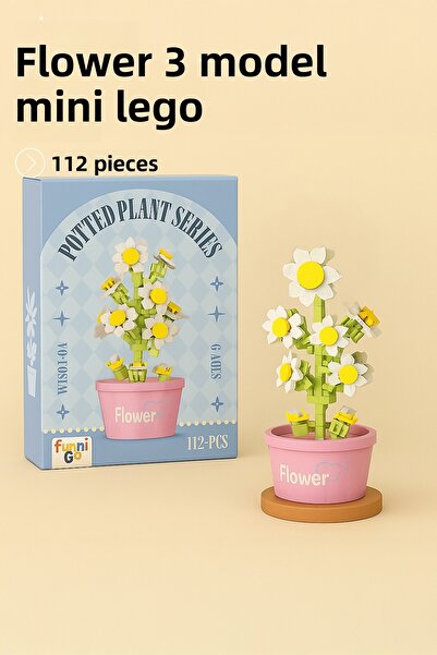 Nandy Home لعبة بناء مجسمة ثلاثية الأبعاد على شكل زهرة صفراء