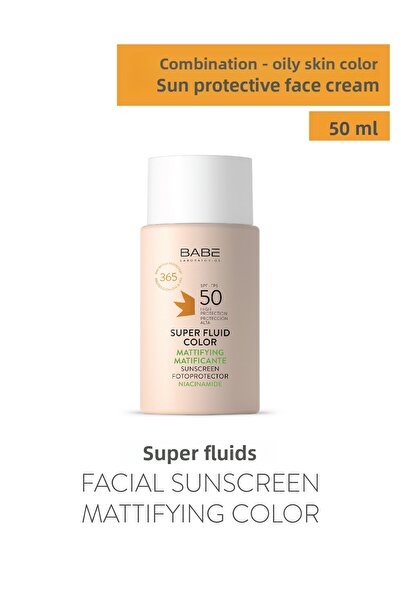 Babe Laboratorios Sunscreen Mattifying Super Fluid Color