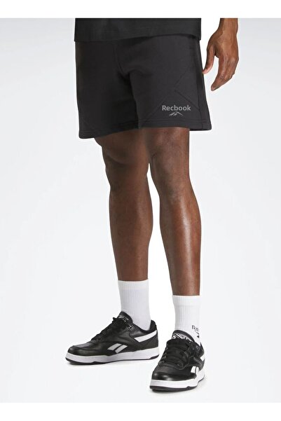 Reebok 100214084 Icon Elements Short Black Elastic Waist Regular Fit Men's Shorts