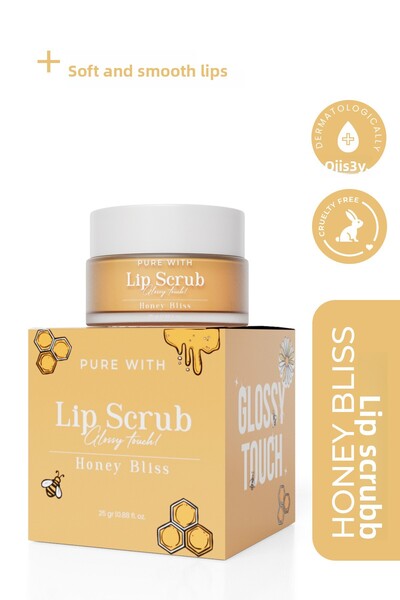 Pure With Honey Flavored Lip Scrub 25 Gr – Moisturizing and Nourishing Lip Sc...
