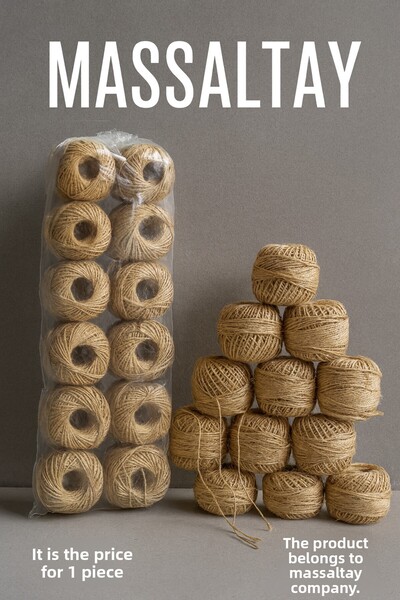 Massaltay Wicker Jute Twine 1 Piece - Natural Decorative Packaging and Hobby Twine