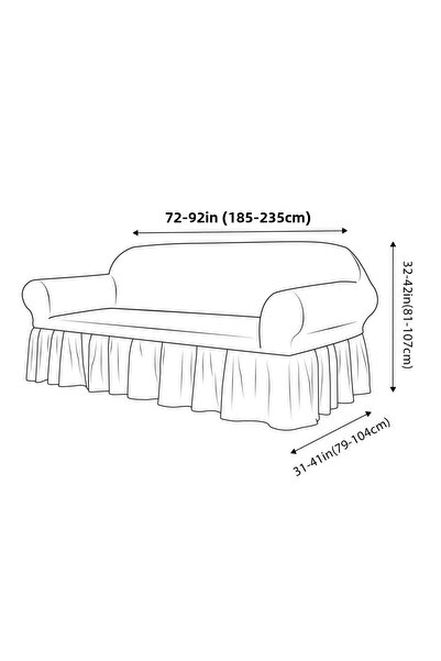EJMEL Bürümcük Elastic Sofa Cover Lycra Sofa Cover Single 3-Seat Sofa Bed Cover