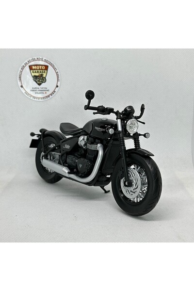 WELLY Triumph Bonneville Bobber 1:12 Diecast Motorcycle Model – Licensed Meta...