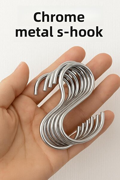 VENON 10Pcs Practical Hanging Chrome Color Metal, S, Es, Bathroom and Iron Hook