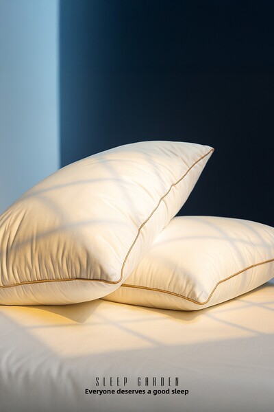Sleep Garden Seria Prestige 2 perne nano gel 1000 gr cu bordură din satin 50x70