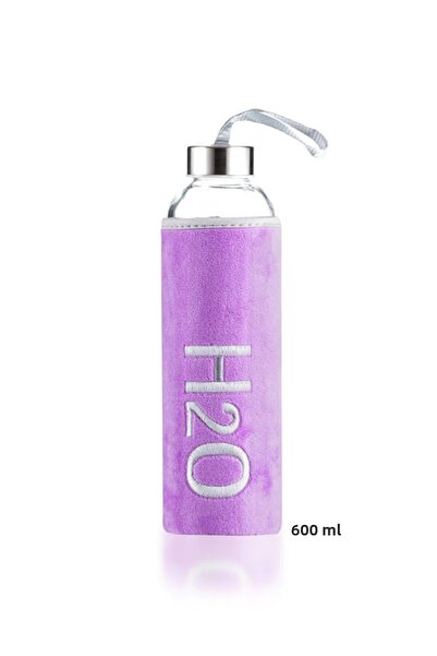 Dörtel Tedarik H2O Velvet Covered Glass Flask 600 ml - Color Options Available