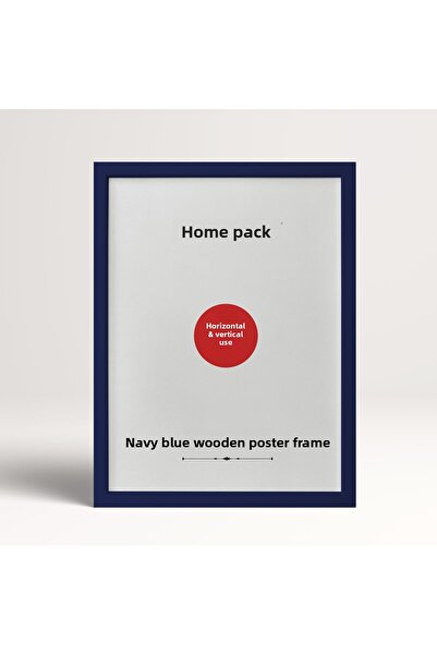 HOMEPACK 42X60 cm Blue Wooden Framed Poster Frame, Blank Frame, Blue-Frame-42X60
