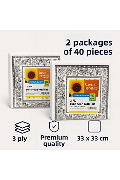 CKM silikon Suna K Signature Collection – Servetele cu model premium cu 3 str...