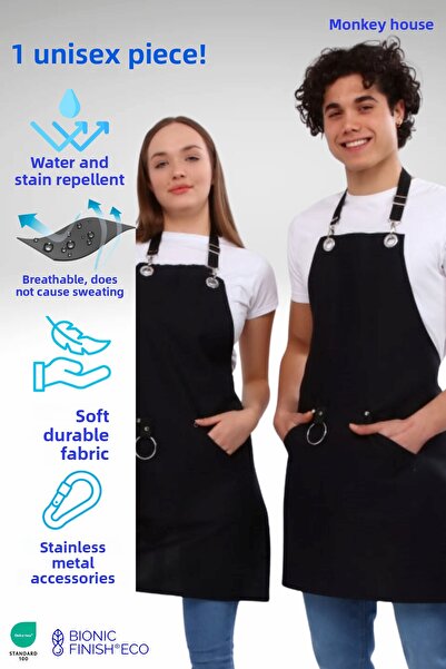 Monki Haus Cafe, Barista, Hairdresser, Bartender, Florist, Kitchen Apron, Sta...