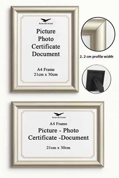 Raven Art Studio Pergamon Dimensiune A4 21cm x 30cm Imagine Fotografie Document Poster Serviciu de cadru pentru documente Protejat, rezistent la spargere Plexiglass Ca