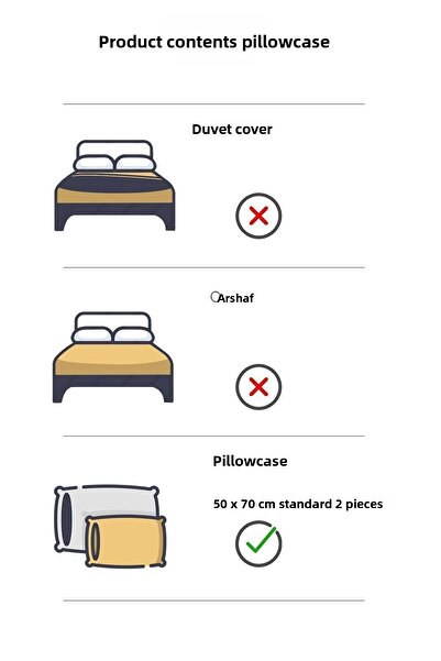 VAROL Μαξιλαροθήκη 2 τεμαχίων Pan Series Ranforce Hotel 50x70 63 Wire