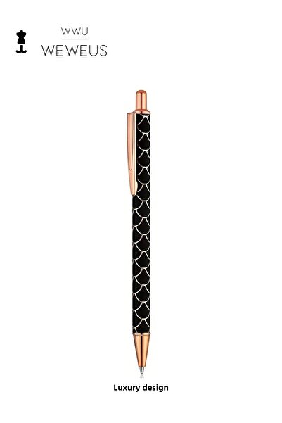 Weweus Black Patterned Design Luxury Ballpoint Pen