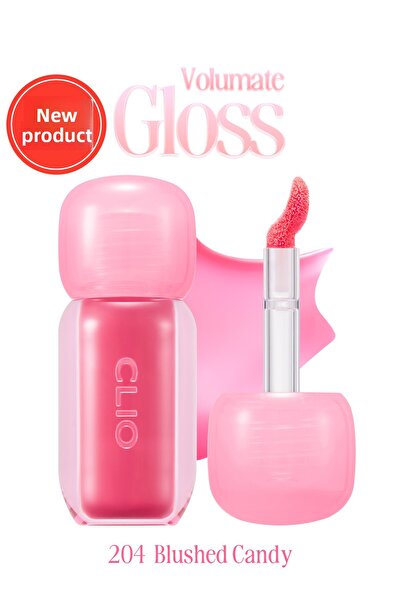 CLIO ملمع شفاه ملون ولامع ومكثف للشفاه Volumate Gloss 204 بلون كاندي مائل للوردي