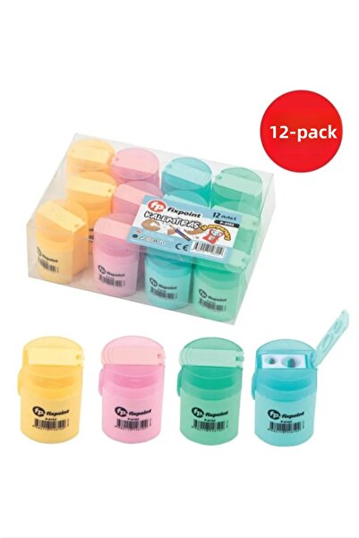 FixPoint 2 قطعة مبراة أقلام مزدوجة الحجرة بألوان الباستيل P-6102