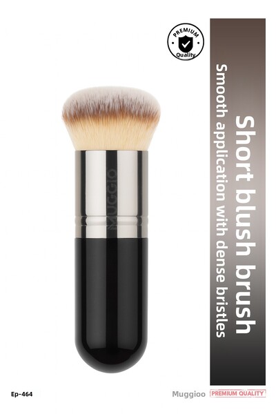 Muggio فرشاة أحمر الخدود والبودرة القصيرة ذات الشعيرات الكثيفة الفاخرة