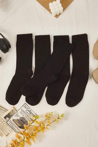 Trendyol Collection Пакет от 5 черни памучни дълги чорапа - TMNAW20CO0019