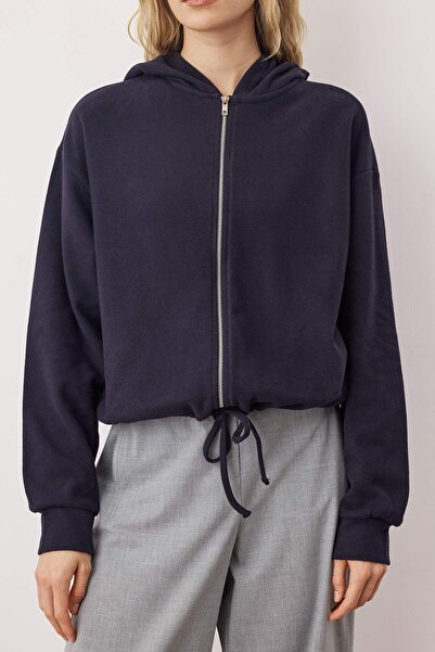 Trendyol Collection Синій Салоніки/Трикотажний оверсайз/широкий крій в'язаний світшот TWOAW26SW00069