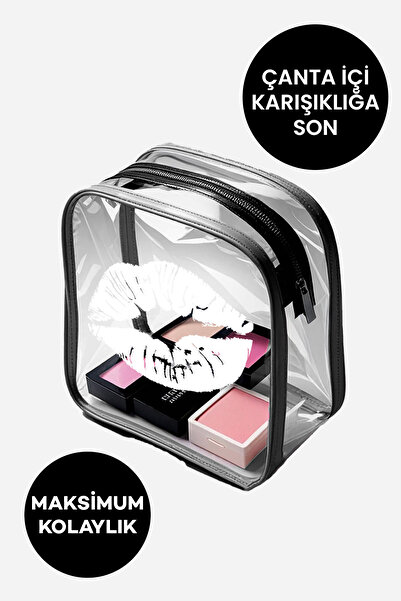 ALEXANDER HUD Helpsteps Transparent Women Travel Care Cosmetic Makeup Bag – O...