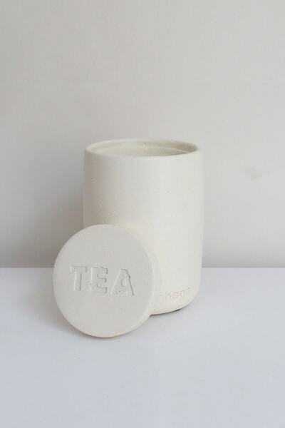 Ghogol Home Bole Countertop Concrete Tea Jar