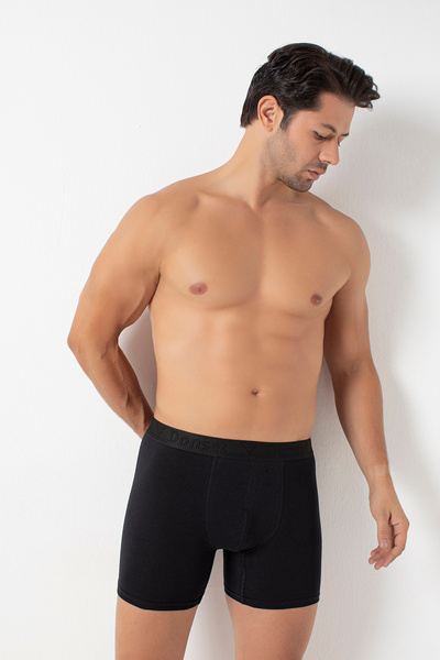 donset Erkek Desenli Düz Pamuklu Licralı Boxer - 10'lu Bohçalık Özel Paket