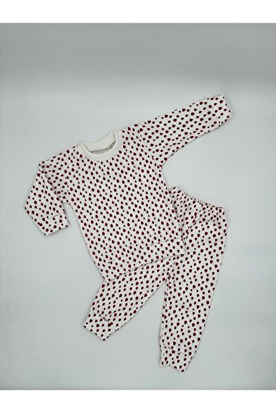 Feyza Drop Patterned 100% Cotton Combed Soft Bottom - Top Baby Set
